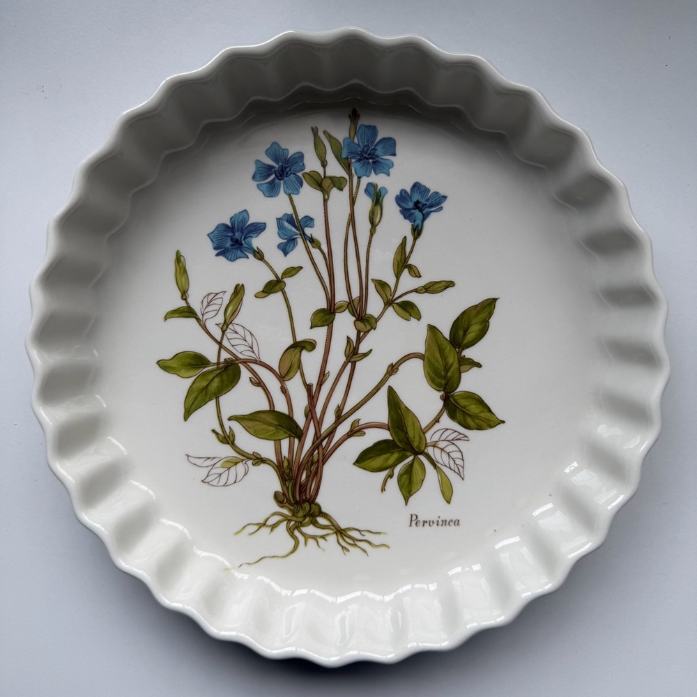 Vintage Portmeirion Pervinca, fully vitrified baking dish.